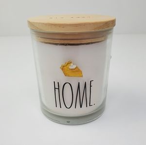 Rae Dunn HOME Candle With Lid White Harvest Spice Scent